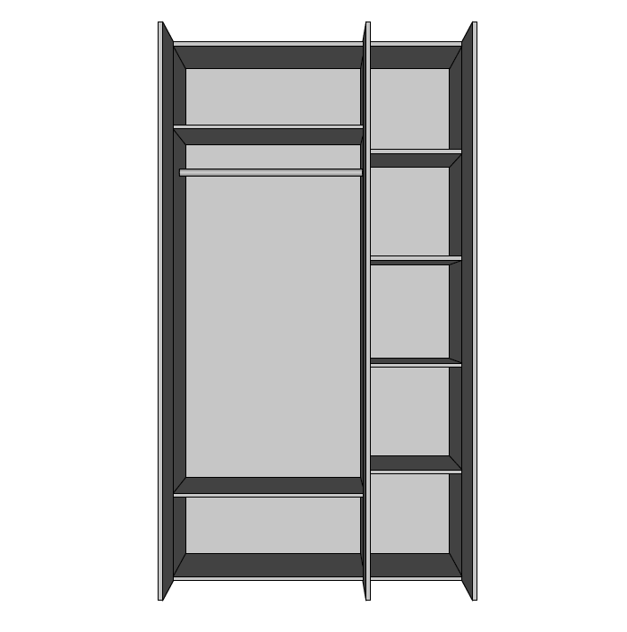Амелія Шафа 3Дз (1200), Білий + Білий Глянець