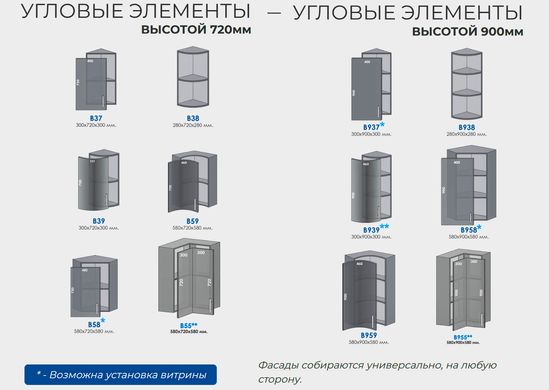 Кухня «Prestige» (Посекційно)