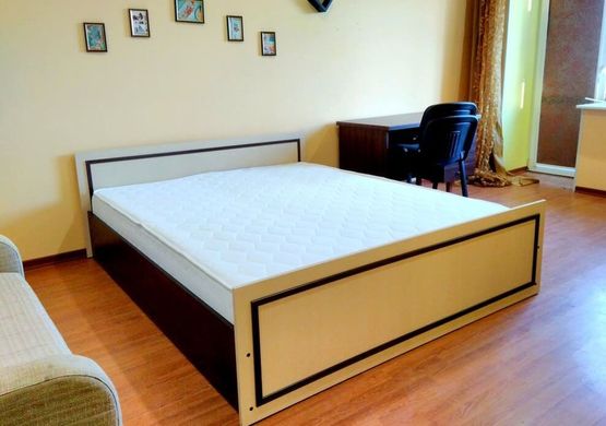 Ліжко «Кім» (з матрацом), Білий + Дуб Артизан